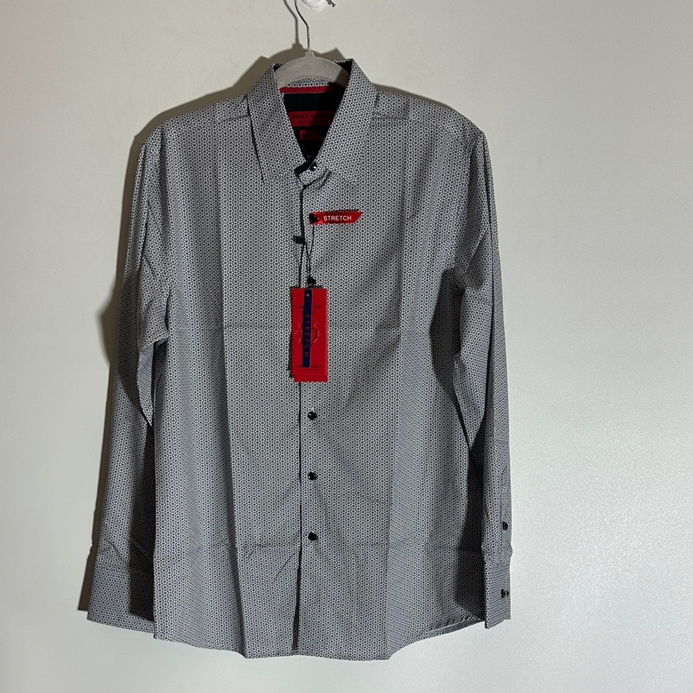Stylish Black and White Dress Shirt